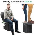 Portable Camping Toilet with Lid and Paper Holder