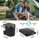 Portable Camping Toilet with Lid and Paper Holder