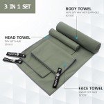 Eunzel Quick Dry Microfiber Camping Towel Set