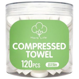 120 Pcs Mini Compressed Towels for Camping