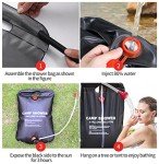 Solar Shower Bag - 5 Gallon Camping Set
