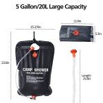 Solar Shower Bag - 5 Gallon Camping Set