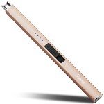 Windproof USB Rechargeable Electric Arc Lighter - Champagne Gold