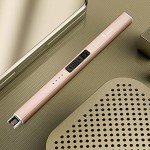 Windproof USB Rechargeable Electric Arc Lighter - Champagne Gold