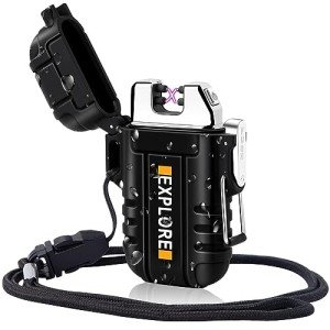 Waterproof Electric Dual Arc Lighter for Camping