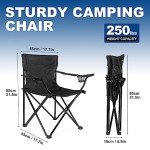 Lightweight Foldable Camping Chairs - 2 Pack