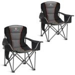 Oversized Camping Folding Chair with Cup Holder