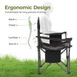 Oversized Camping Folding Chair with Cup Holder