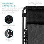 Adjustable Steel Mesh Zero Gravity Lounge Chairs - Set of 2