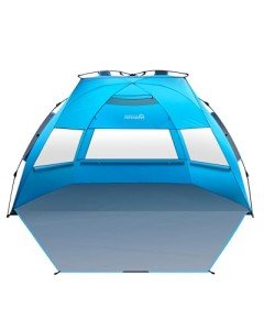OutdoorMaster 4-Person Pop Up Beach Tent - Blue