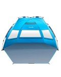 OutdoorMaster 4-Person Pop Up Beach Tent - Blue