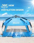 OutdoorMaster 4-Person Pop Up Beach Tent - Blue