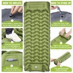 Ultralight Inflatable Sleeping Pad with Pillow & Built-in Pump