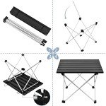 Portable Folding Camping Table - Aluminum Top