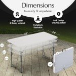 Adjustable Height 4-Foot Foldable Camping Table