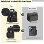 Insulated Double Deck Cooler Lunch Bag - Black