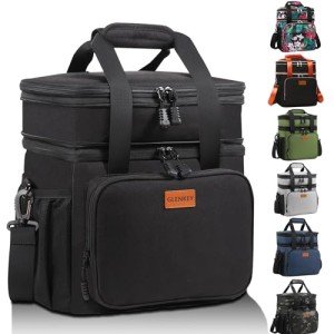 Expandable Insulated Lunch Box Cooler Bag - Black