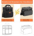 Expandable Insulated Lunch Box Cooler Bag - Black