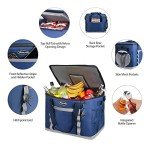 Extra Large Collapsible Insulated Camping Cooler - Blue