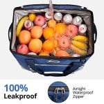 Extra Large Collapsible Insulated Camping Cooler - Blue