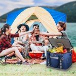 Extra Large Collapsible Insulated Camping Cooler - Blue