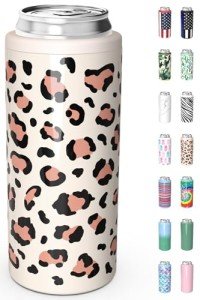 TILUCK Leopard Slim Can Cooler - Insulated Steel