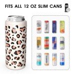 TILUCK Leopard Slim Can Cooler - Insulated Steel