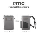 RTIC 24 Can Waterproof Backpack Cooler - Graphite