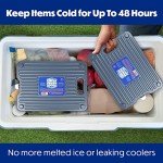 Large Reusable Ice Packs for Coolers, 2 Pack