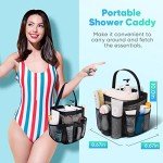 Portable 8-Pocket Mesh Shower Caddy for Camping