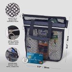 Quick-Dry Mesh Shower Bag with Zipper and Pockets