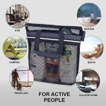 Quick-Dry Mesh Shower Bag with Zipper and Pockets
