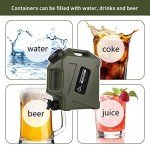 Portable 12L Water Jug with Spigot for Camping