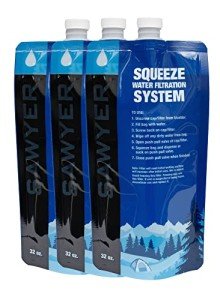 Sawyer 32-Ounce Squeeze Water Filtration Pouches - 3-Pack
