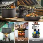 Essential Camping Cookware Set and Stove Kit