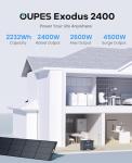 OUPES Exodus 2400 Solar Generator with 100W Panels