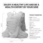 IX INOXTO Running Hydration Vest for Men & Women - 3L Water Backpack for Trail Running, Marathon, Race & Hiking (Grey)