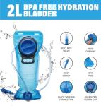 Lightweight Hydration Backpack with 2L Bladder