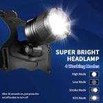 Staaricc Bright Rechargeable Aluminum Headlamp for Camping