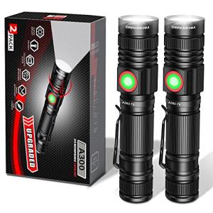 DARKBEAM 2000 Lumens Rechargeable LED Flashlights 2 Pack