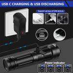 10000 Lumens Rechargeable LED Flashlight for Camping