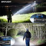 Wdtpro Rechargeable LED Flashlight 2-Pack