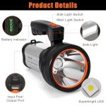 Rechargeable LED Tactical Flashlight with Power Bank
