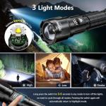 Wdtpro Rechargeable LED Flashlight 2-Pack