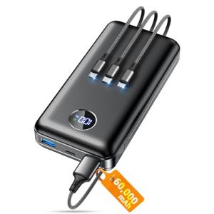 60000mAh Portable Charger with Fast Charging Cable