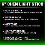Green Glow Sticks 25 Pack - Emergency Light Sticks