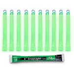 Military Grade Green Glow Sticks - 10 Pack