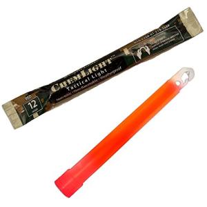 Cyalume Red Glow Sticks - 10 Pack of 6”