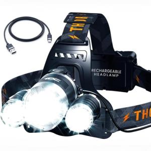 Rechargeable Super Bright LED Headlamp for Camping