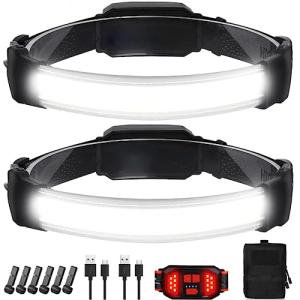 Rechargeable Headlamp 1500 Lumens, 6 Modes, Waterproof